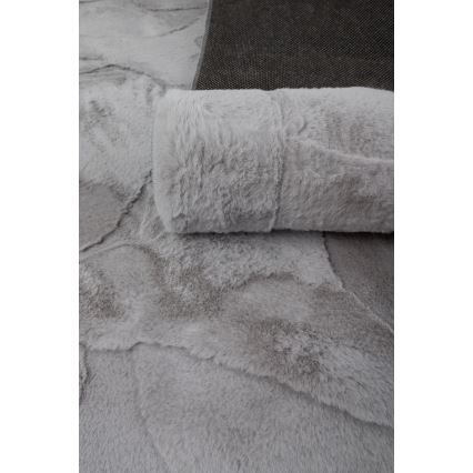 Kilimas RABBIT 3D 160x230 cm šviesiai pilkas