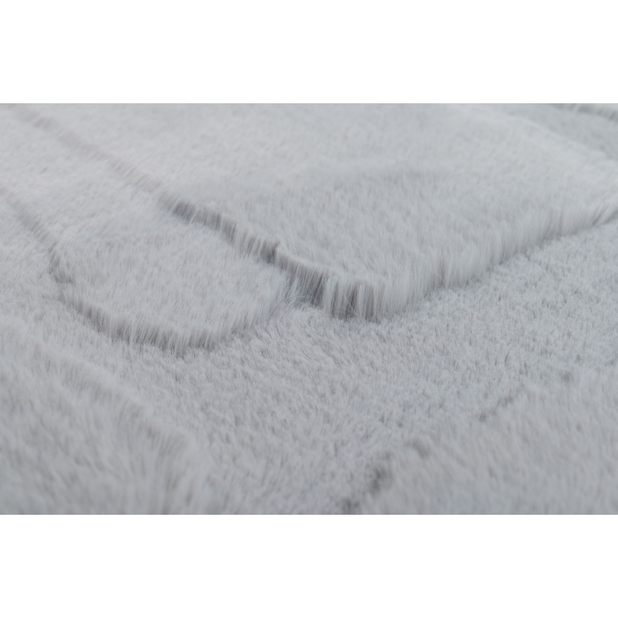 Kilimas RABBIT 3D 160x230 cm šviesiai pilkas