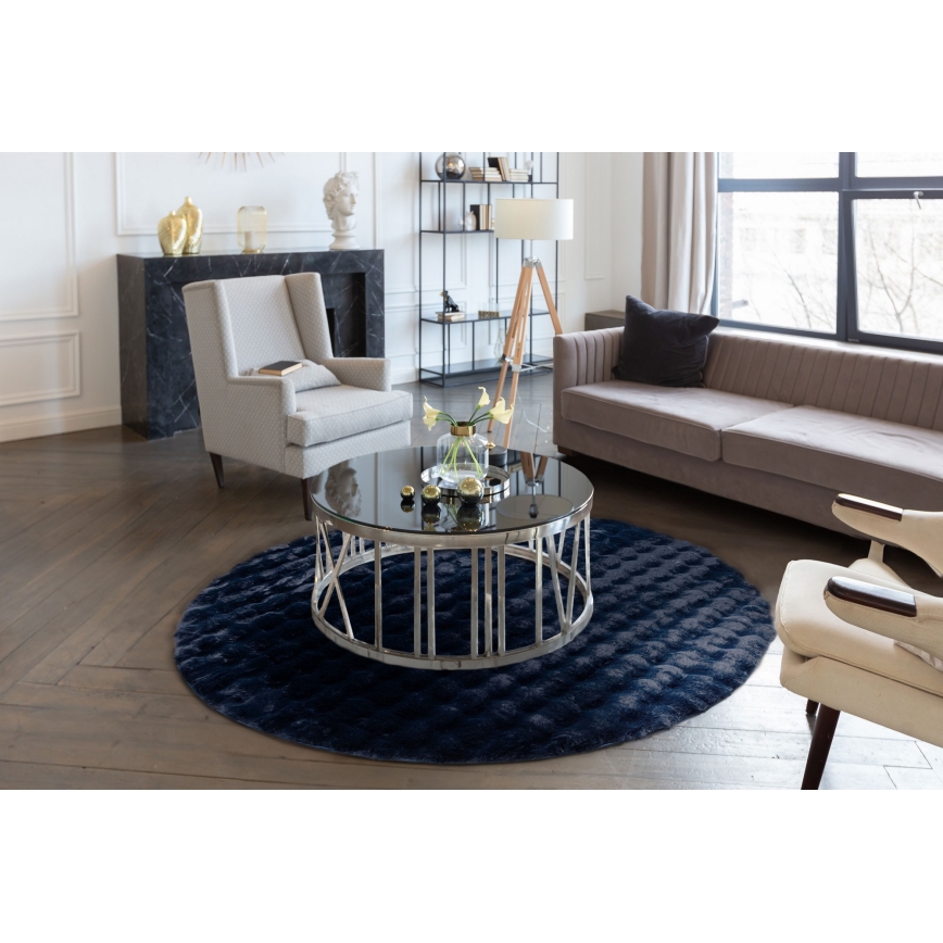 Kilimas RABBIT BUBBLE 160 cm tamsiai mėlynas