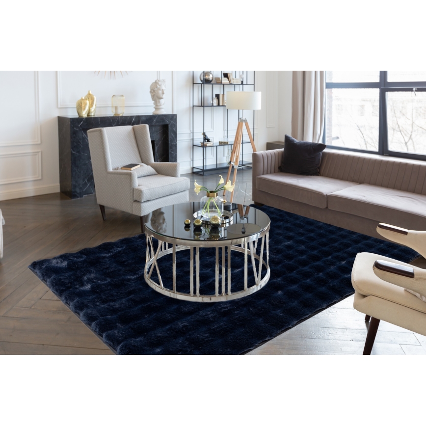 Kilimas RABBIT BUBBLE 160x230 cm tamsiai mėlynas