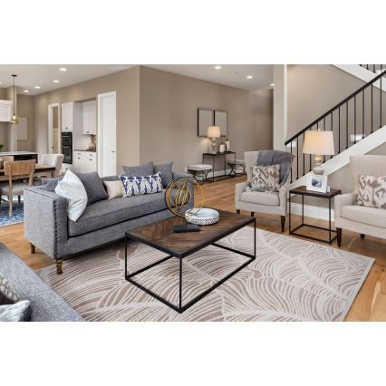 Kilimas SALAMANCA 160x230 cm, smėlinis/baltas, lapų raštas