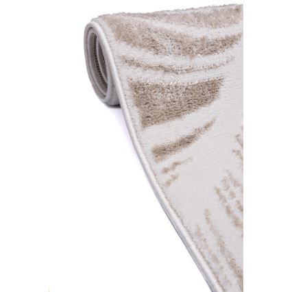 Kilimas SALAMANCA 67x120 cm smėlio ir baltos spalvos, lapų raštas