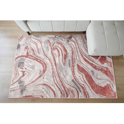Kilimas STONE 120x160 cm rožinis/pilkas
