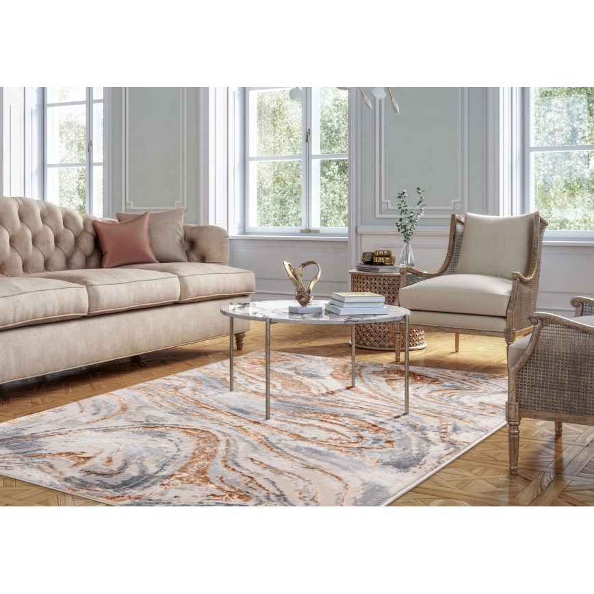 Kilimas STONE 120x160 cm, smėlio/pilkos spalvos