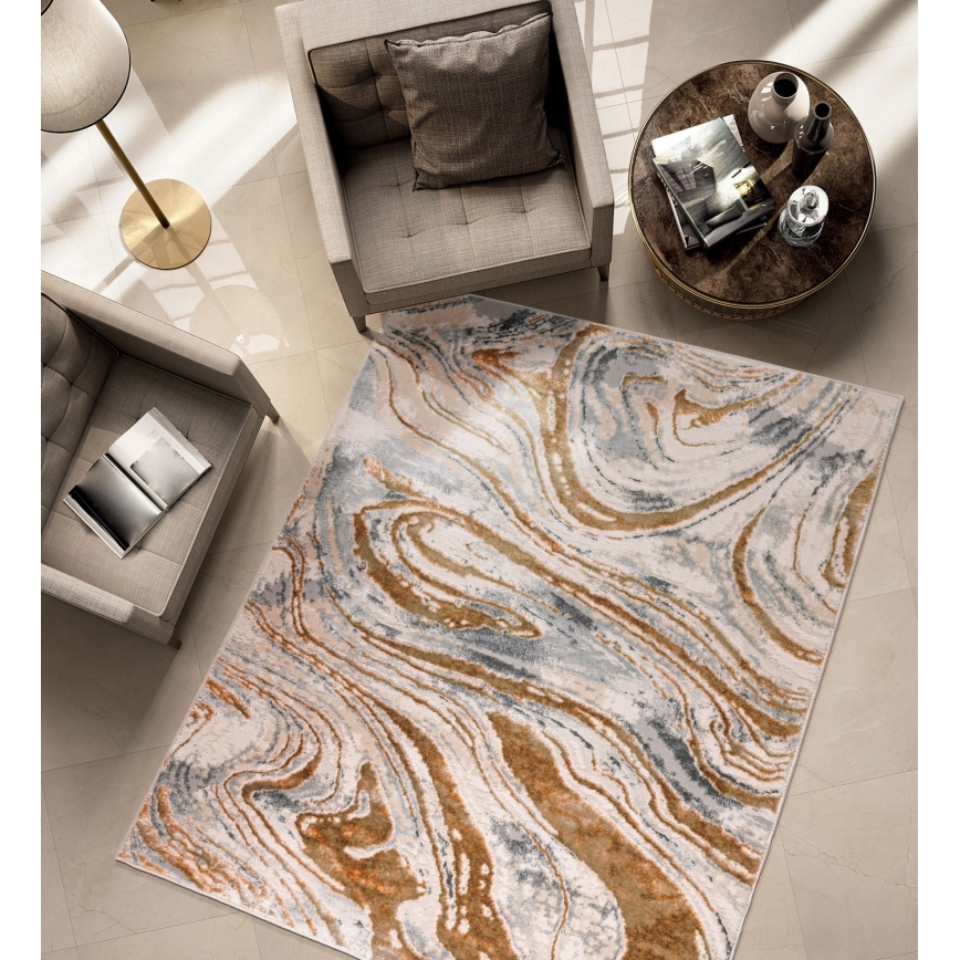 Kilimas STONE 120x160 cm, smėlio/pilkos spalvos