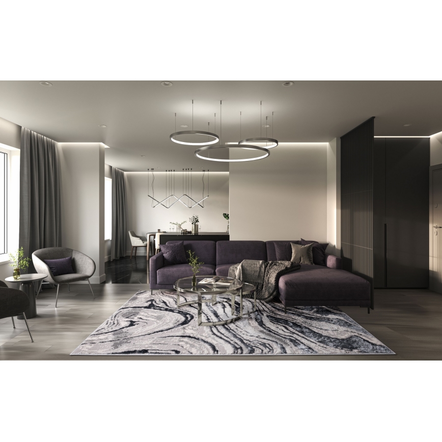 Kilimas STONE 80x140 cm pilkas/antracitas