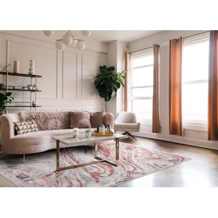 Kilimas STONE 80x140 cm rožinis/pilkas