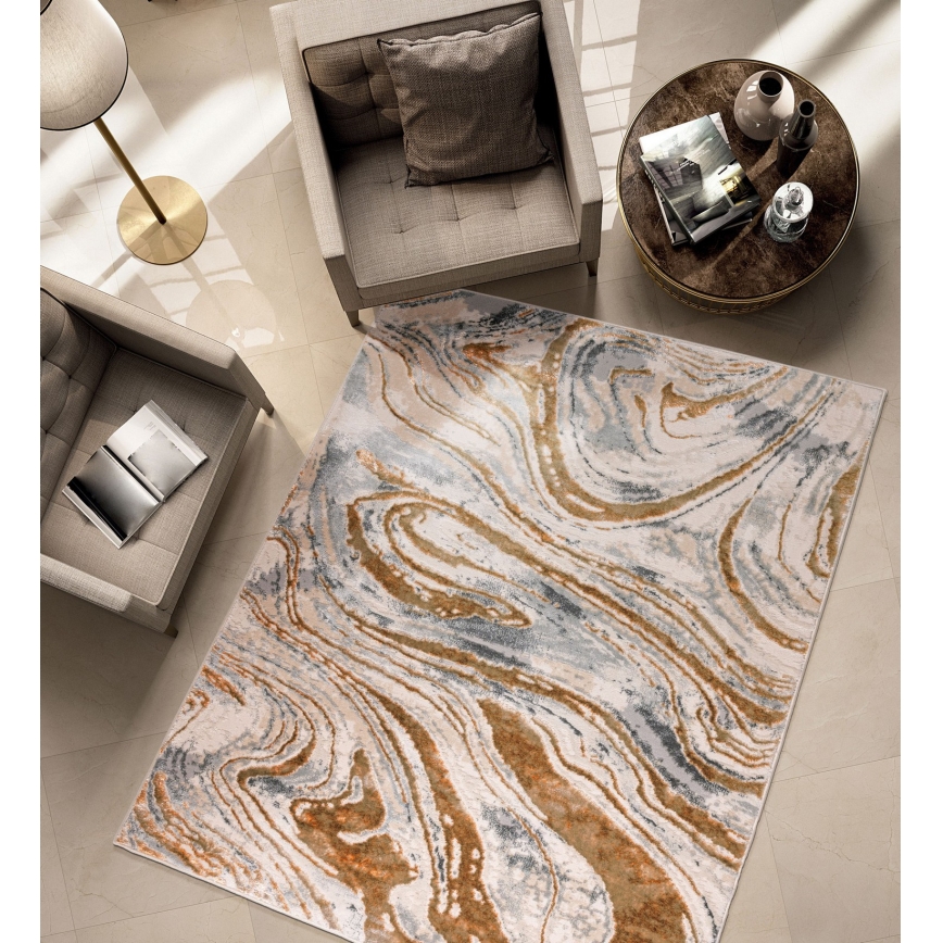 Kilimas STONE 80x140 cm smėlinis/pilkas