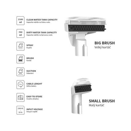 Kilimų plovimo aparatas 450W/230V IPX4