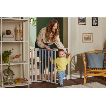 KINDERKRAFT - Apsaugos barjeras LOCK&GO 75-103 cm balta
