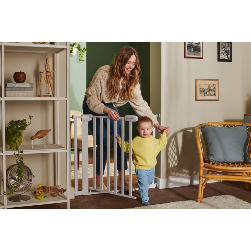 KINDERKRAFT - Apsaugos barjeras LOCK&GO 75-103 cm balta