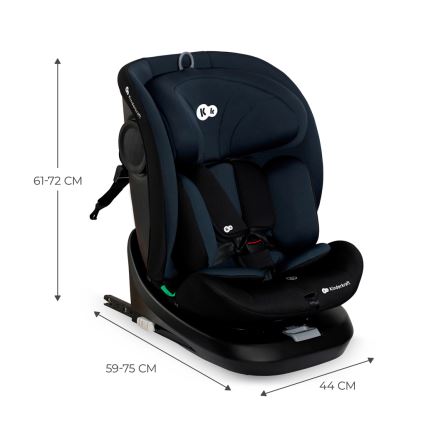 KINDERKRAFT - Autokėdutė su pasukama baze I-GROW i-Size (40-150 cm) juoda