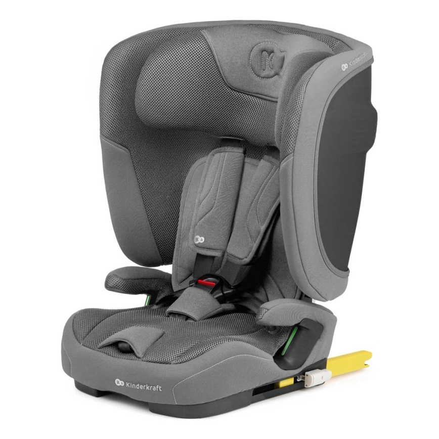 KINDERKRAFT - Automobilinė kėdutė FIX2GO i-Size 76-150 cm pilka