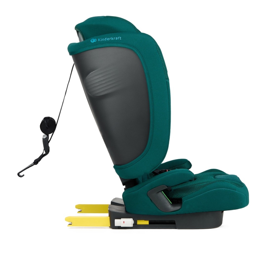 KINDERKRAFT - automobilinė kėdutė FIX2GO i-Size 76–150 cm, turkio spalvos