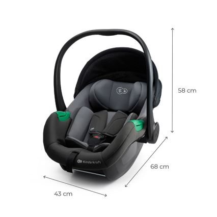KINDERKRAFT - Automobilinė kėdutė MINK PRO 2 40-87 cm (0-13 kg) pilka