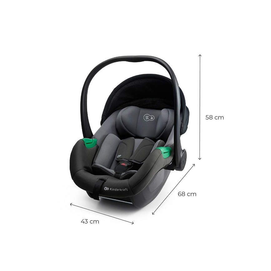 KINDERKRAFT - Automobilinė kėdutė MINK PRO 2 40-87 cm (0-13 kg) pilka