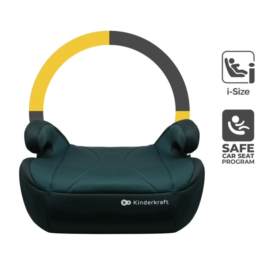 KINDERKRAFT - Automobilinė kėdutė paaukštinama I-BOOST i-Dydis 135-150 cm žalia