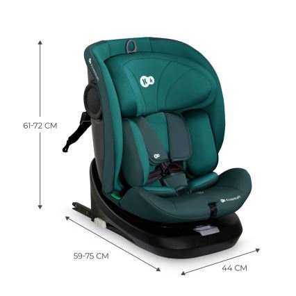 KINDERKRAFT - Automobilinė kėdutė su pasukama baze I-GROW i-Size 40-150 cm turkio spalvos