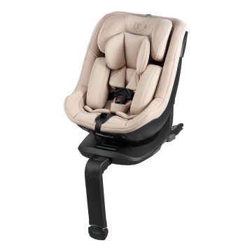 KINDERKRAFT - Automobilinė kėdutė su pasukama baze I-GUARD i-Size 40–105 cm smėlio spalvos