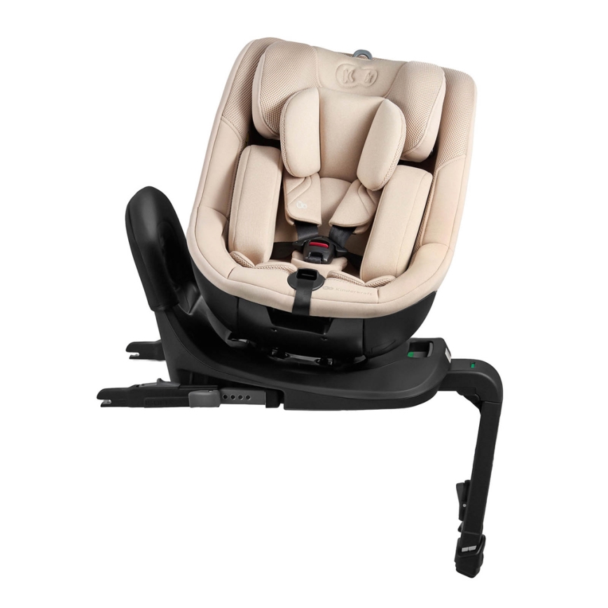 KINDERKRAFT - Automobilinė kėdutė su pasukama baze I-GUARD i-Size 40–105 cm smėlio spalvos
