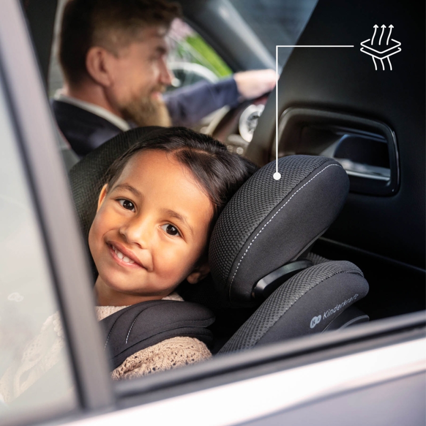 KINDERKRAFT - Automobilinė kėdutė su pasukama baze I-GUARD PRO i-Size 61-105 cm juoda