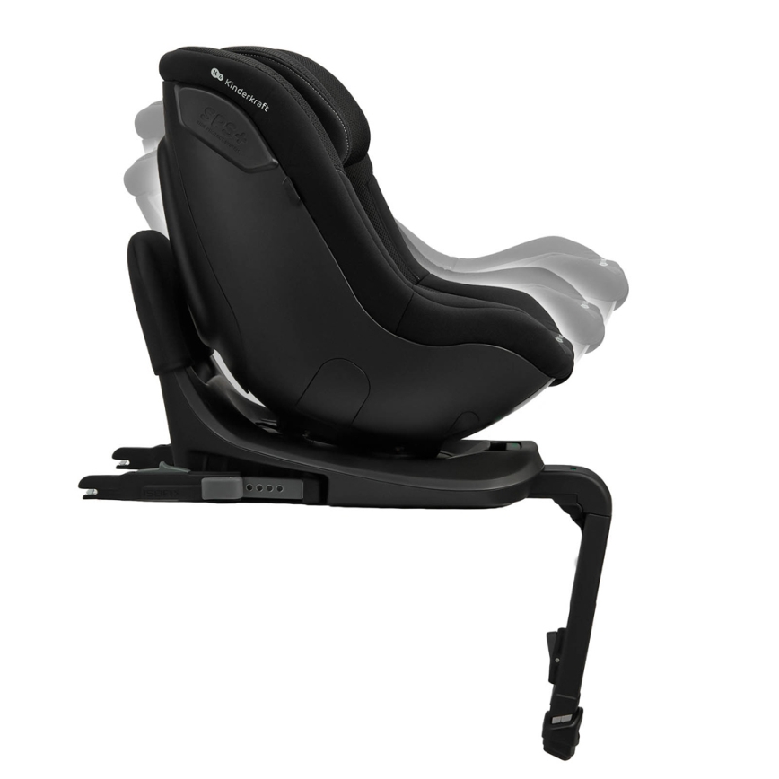 KINDERKRAFT - Automobilinė kėdutė su pasukama baze I-GUARD PRO i-Size 61-105 cm juoda