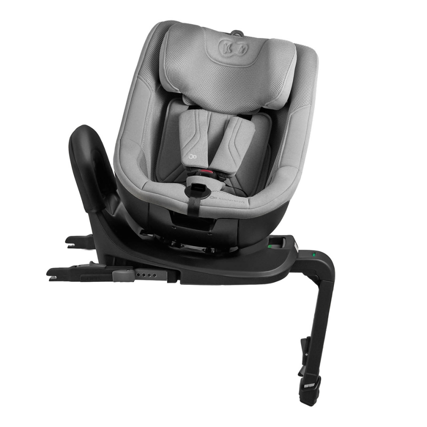 KINDERKRAFT - Automobilinė kėdutė su pasukama baze I-GUARD PRO i-Size 61-105 cm pilka