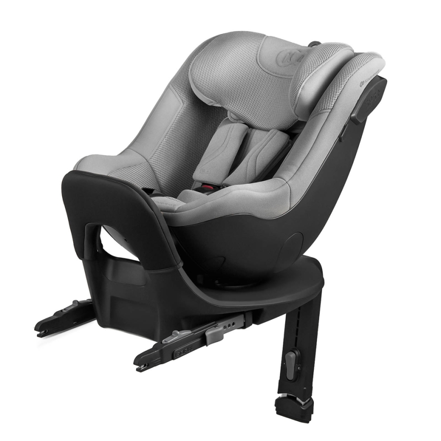 KINDERKRAFT - Automobilinė kėdutė su pasukama baze I-GUARD PRO i-Size 61-105 cm pilka