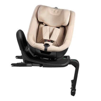 KINDERKRAFT - Automobilinė kėdutė su pasukama baze I-GUARD PRO i-Size 61-105 cm smėlio spalvos