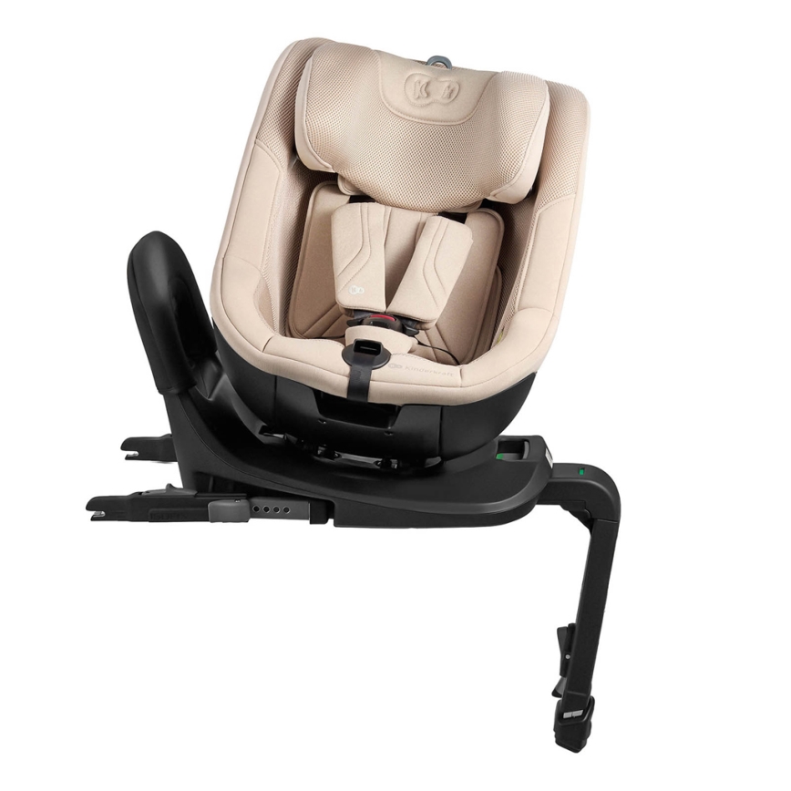 KINDERKRAFT - Automobilinė kėdutė su pasukama baze I-GUARD PRO i-Size 61-105 cm smėlio spalvos