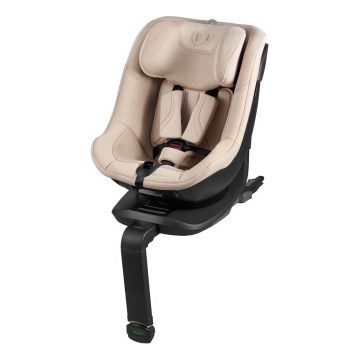 KINDERKRAFT - Automobilinė kėdutė su pasukama baze I-GUARD PRO i-Size 61-105 cm smėlio spalvos