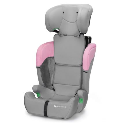 KINDERKRAFT - Automobilio sėdynė COMFORT UP i-Dydis (76-150 cm) pilka/rausva