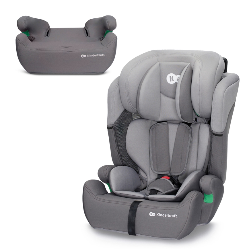 KINDERKRAFT - Automobilio sėdynė COMFORT UP i-Dydis (76-150 cm) šviesiai pilka