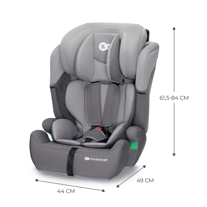 KINDERKRAFT - Automobilio sėdynė COMFORT UP i-Dydis (76-150 cm) šviesiai pilka