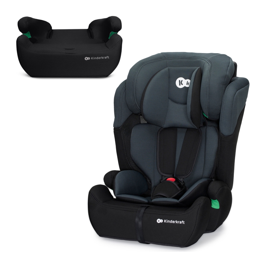 KINDERKRAFT - Automobilio sėdynė COMFORT UP i-Dydis (76-150 cm) tamsiai pilka
