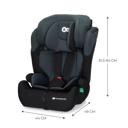 KINDERKRAFT - Automobilio sėdynė COMFORT UP i-Dydis (76-150 cm) tamsiai pilka