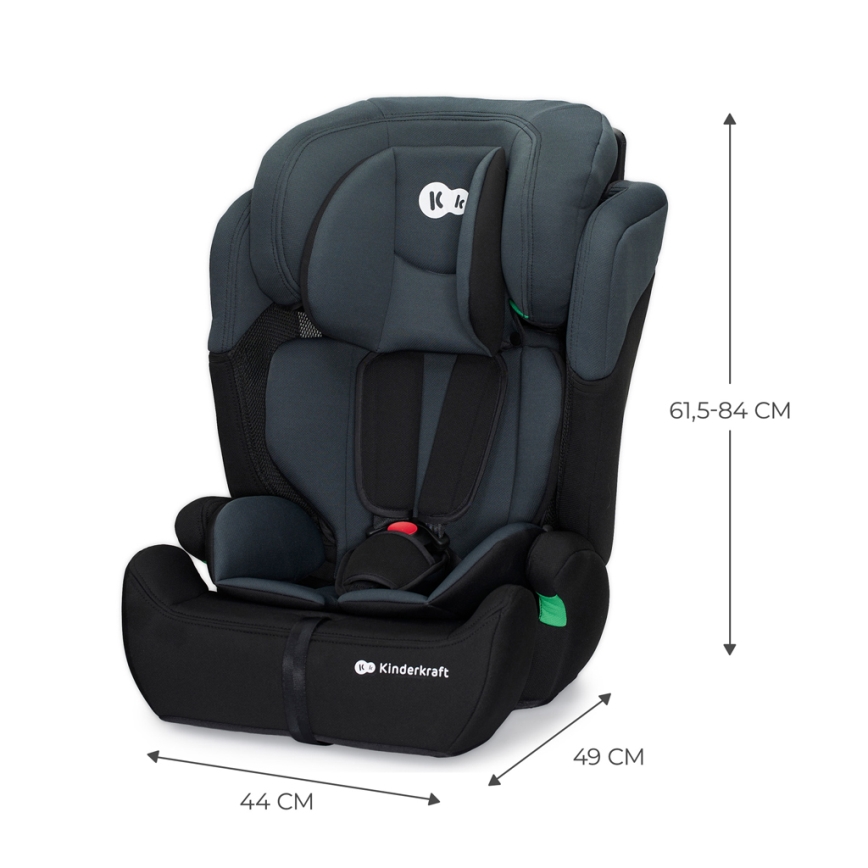 KINDERKRAFT - Automobilio sėdynė COMFORT UP i-Dydis (76-150 cm) tamsiai pilka