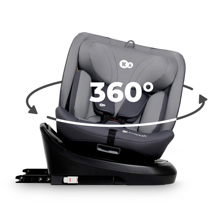 KINDERKRAFT - Automobilio sėdynė I-GROW i-Dydis (40-150 cm) pilka