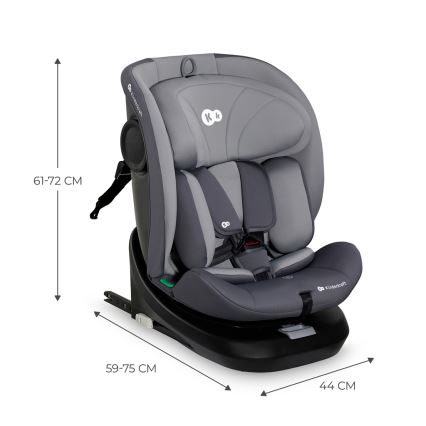 KINDERKRAFT - Automobilio sėdynė I-GROW i-Dydis (40-150 cm) pilka