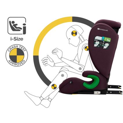 KINDERKRAFT - Automobilio sėdynė JUNIOR FIX 2 (100-150 cm) Cherry pearl
