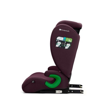 KINDERKRAFT - Automobilio sėdynė JUNIOR FIX 2 (100-150 cm) Cherry pearl
