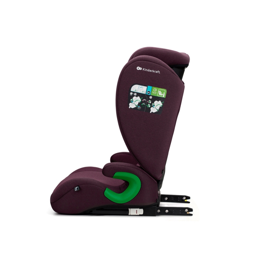 KINDERKRAFT - Automobilio sėdynė JUNIOR FIX 2 (100-150 cm) Cherry pearl