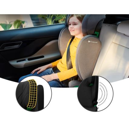 KINDERKRAFT - Automobilio sėdynė JUNIOR FIX 2 (100-150 cm) Graphite juoda