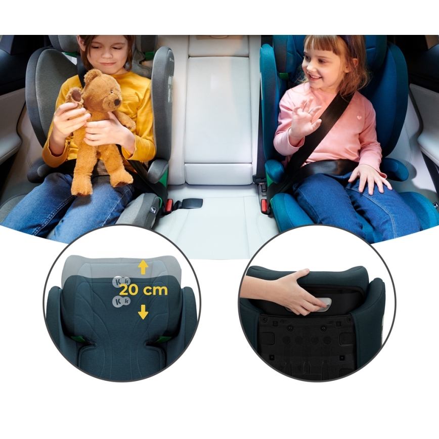 KINDERKRAFT - Automobilio sėdynė JUNIOR FIX 2 (100-150 cm) Harbor mėlyna
