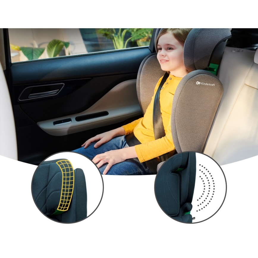 KINDERKRAFT - Automobilio sėdynė JUNIOR FIX 2 (100-150 cm) Harbor mėlyna