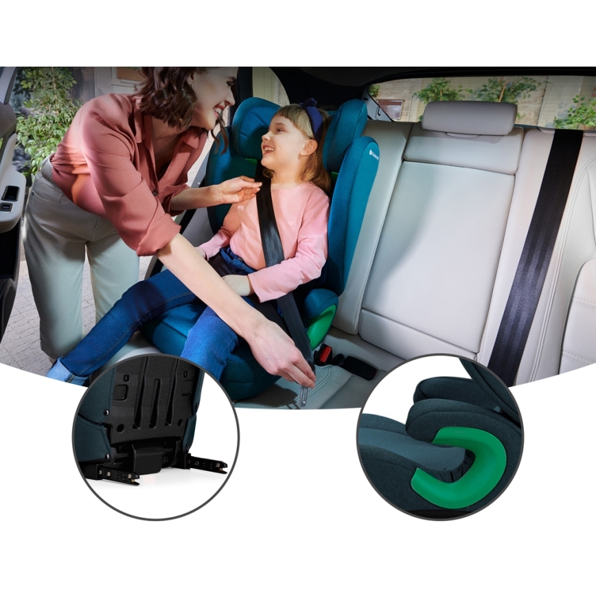 KINDERKRAFT - Automobilio sėdynė JUNIOR FIX 2 (100-150 cm) Harbor mėlyna