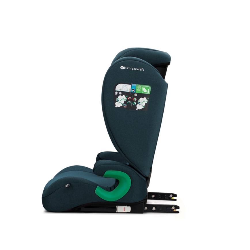 KINDERKRAFT - Automobilio sėdynė JUNIOR FIX 2 (100-150 cm) Harbor mėlyna