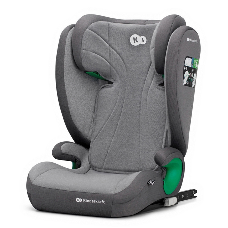 KINDERKRAFT - Automobilio sėdynė JUNIOR FIX 2 (100-150 cm) Raketa pilka