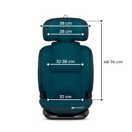 KINDERKRAFT - Automobilio sėdynė ONETO 3 i-Dydis (76-150 cm) + Isofix Harbor mėlyna