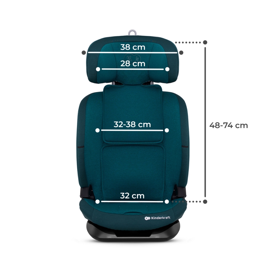 KINDERKRAFT - Automobilio sėdynė ONETO 3 i-Dydis (76-150 cm) + Isofix Harbor mėlyna